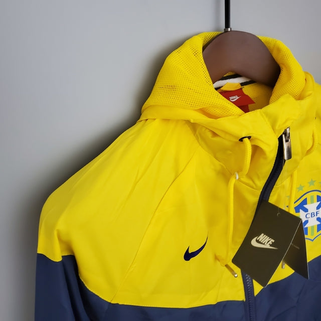 Corta Vento Seleção Brasileira Amarelo e Azul - Nike