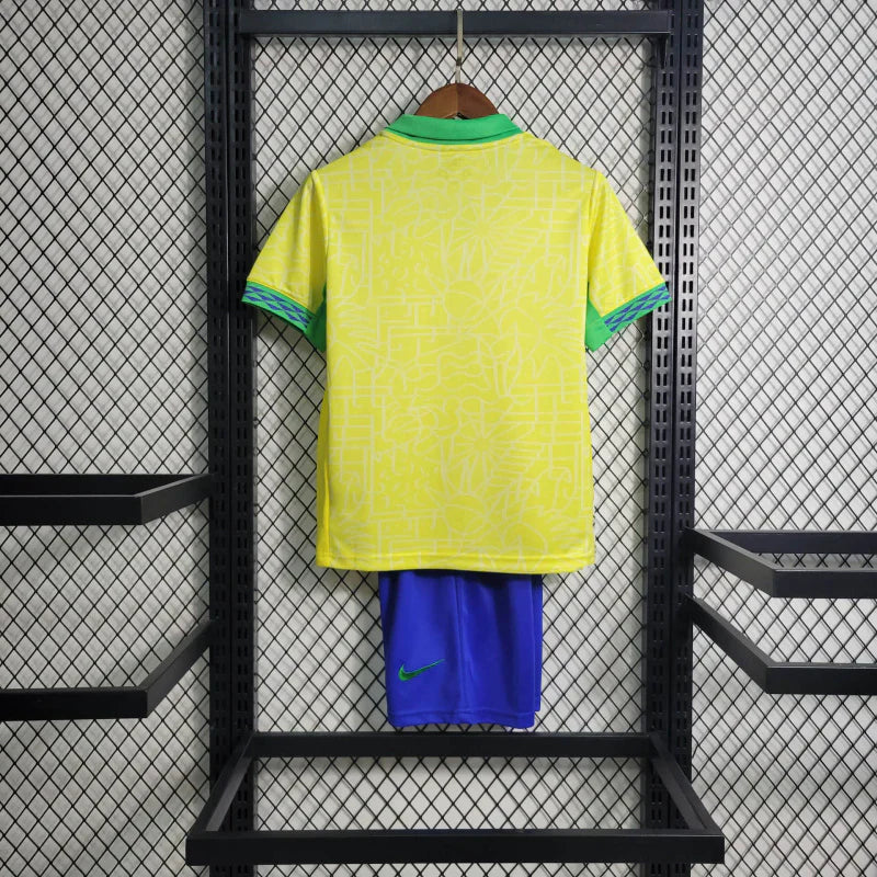 Kit Infantil Seleção Brasileira l 24/25 - Amarelo e Azul - Nike