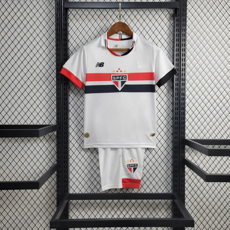 Kit Infantil São Paulo l 24/25 - Branco, Vermelho e Preto - New Balance