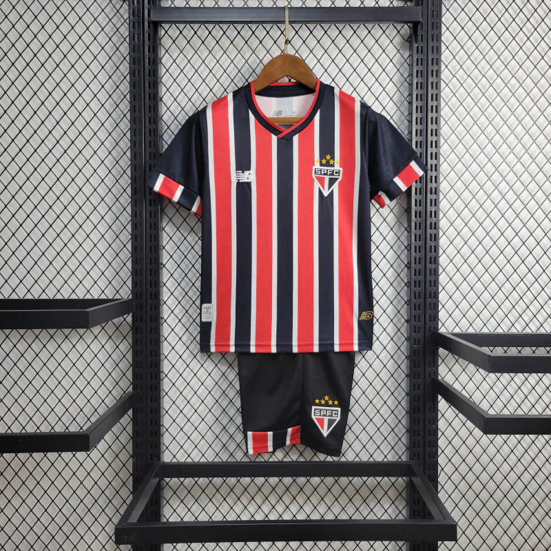 Kit Infantil São Paulo ll 24/25 - Vermelho, Preto e Branco - New Balance