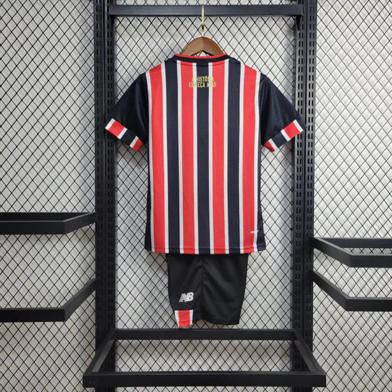 Kit Infantil São Paulo ll 24/25 - Vermelho, Preto e Branco - New Balance