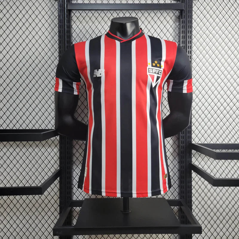 Camisa São Paulo ll 24/25 Versão Jogador - Vermelha, Preta e Branca - New Balance