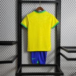 Kit Infantil Seleção Brasileira l 22/23 - Amarelo e Azul - Nike