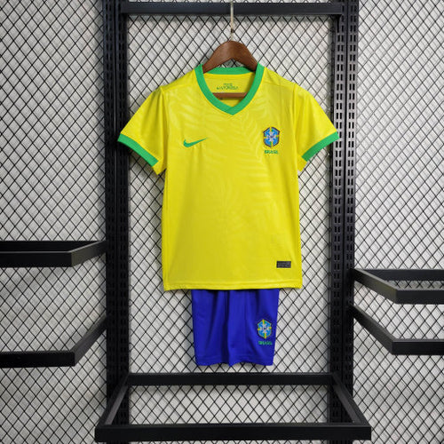 Kit Infantil Seleção Brasileira l 23/24 - Amarelo e Azul - Nike