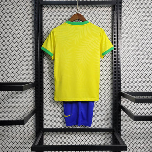 Kit Infantil Seleção Brasileira l 23/24 - Amarelo e Azul - Nike