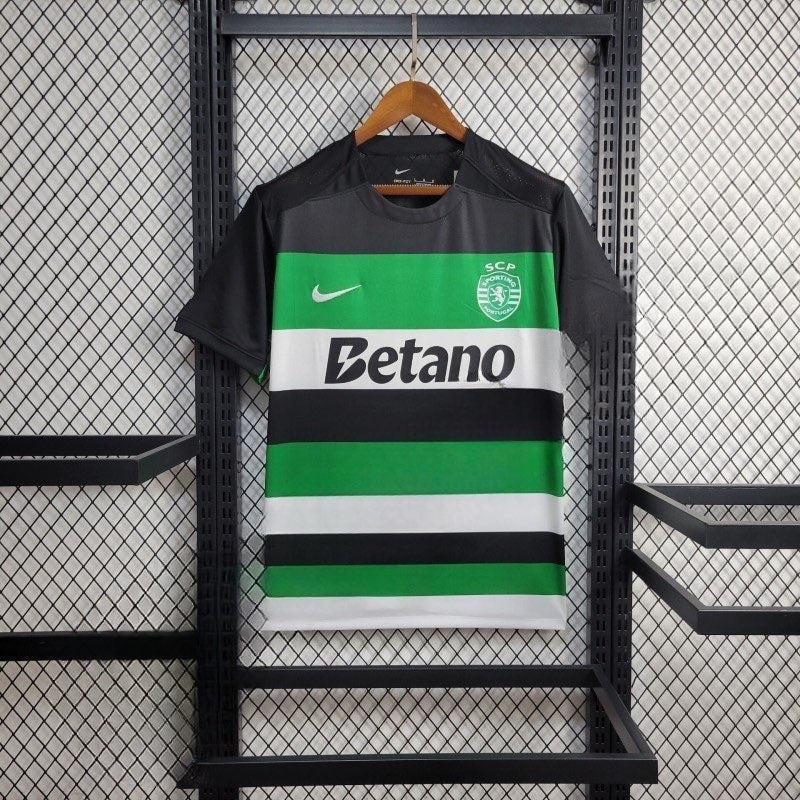 Camisa Sporting I 24/25 - Verde, Preta e Branca - Nike - Masculina