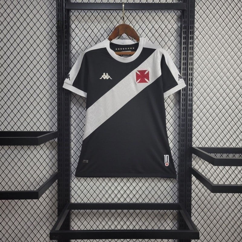 Camisa Vasco da Gama I 24/25 - Preta e Branca - Kappa - Feminina