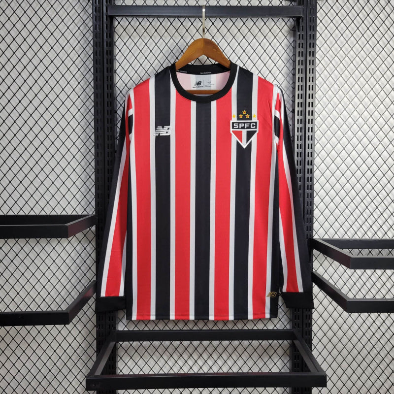 Camisa manga longa São Paulo lI 24/25 - Preta e Vermelha - New Balance