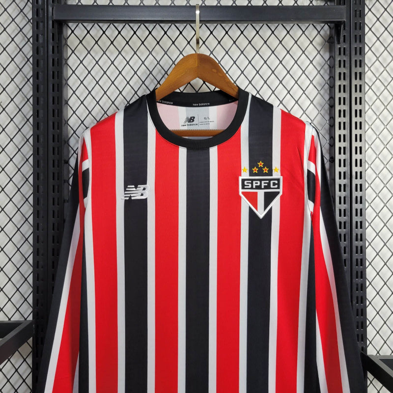 Camisa manga longa São Paulo lI 24/25 - Preta e Vermelha - New Balance