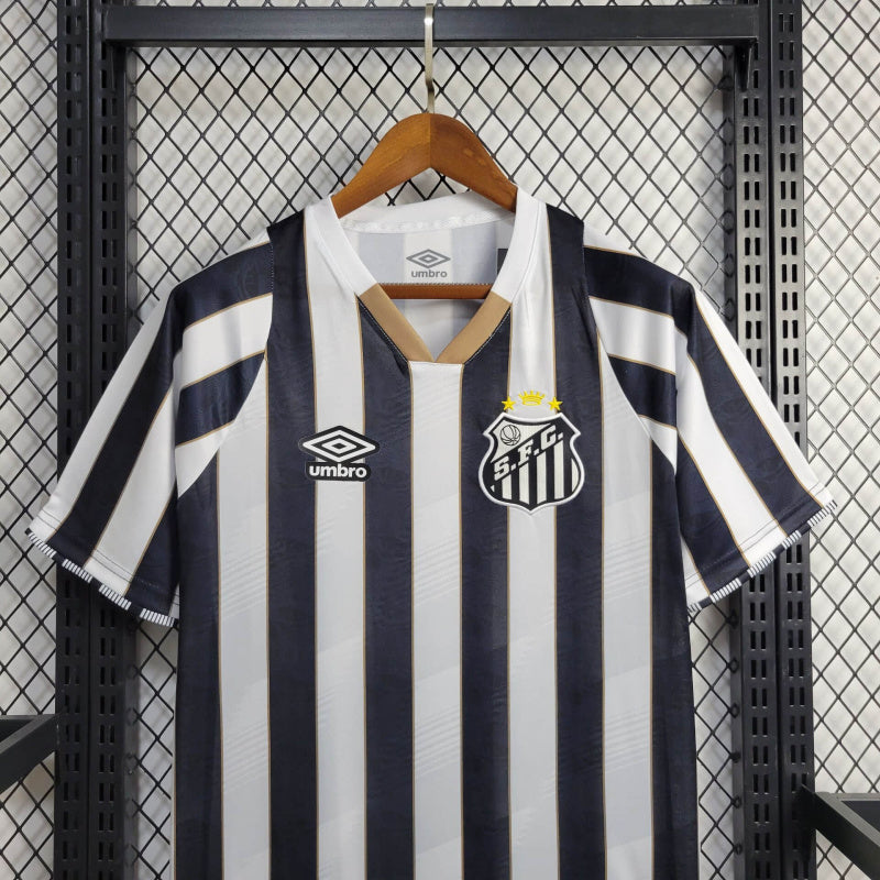 Camisa Santos II 24/25 - Preta e Branca - Umbro - Masculina