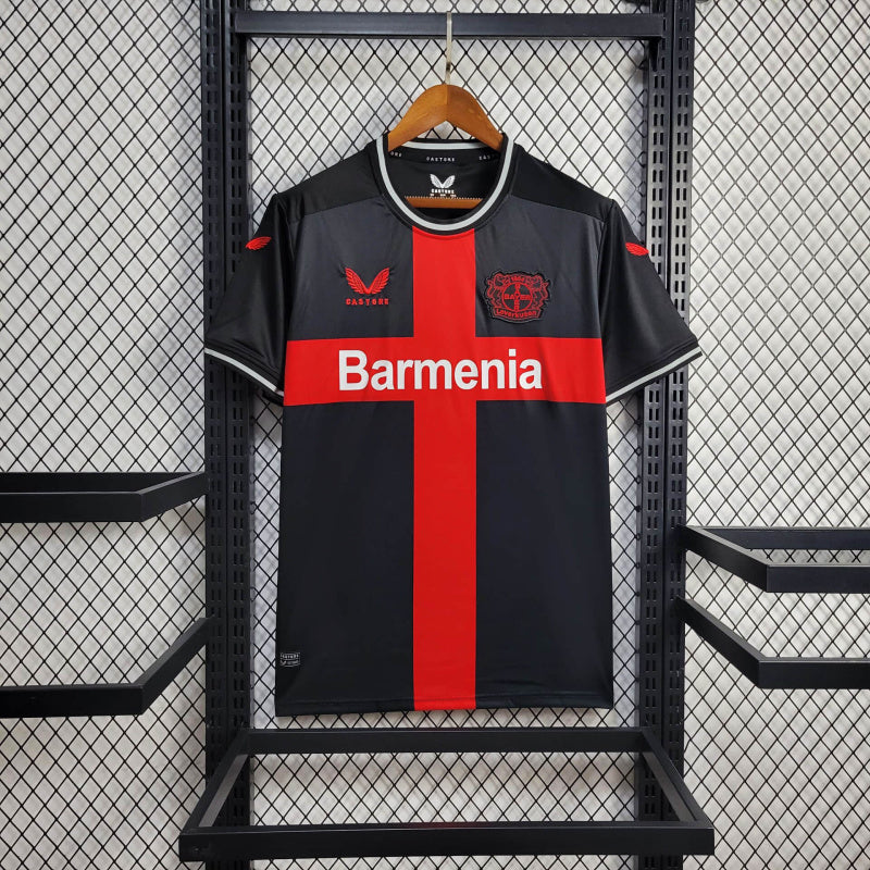 Camisa Bayer Leverkusen I 24/25 - Preta e Vermelha - Castore - Masculina