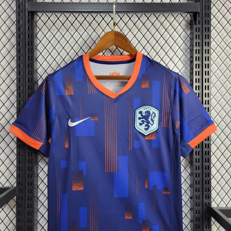 Camisa Seleção da Holanda II 24/25 - Azul e Laranja - Nike - Masculina