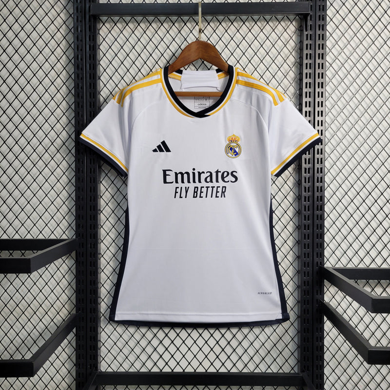 Camisa Real Madrid I 23/24 - Branca - Adidas - Feminina