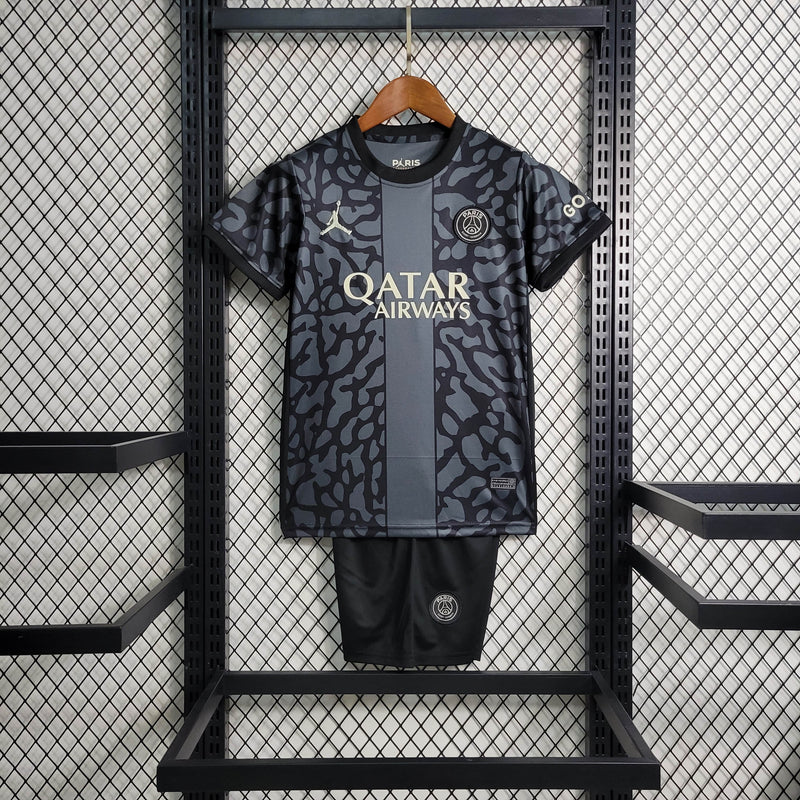 Kit Infantil PSG-23/24-Preto- NIKE