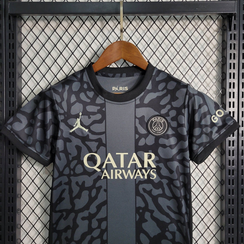 Kit Infantil PSG-23/24-Preto- NIKE