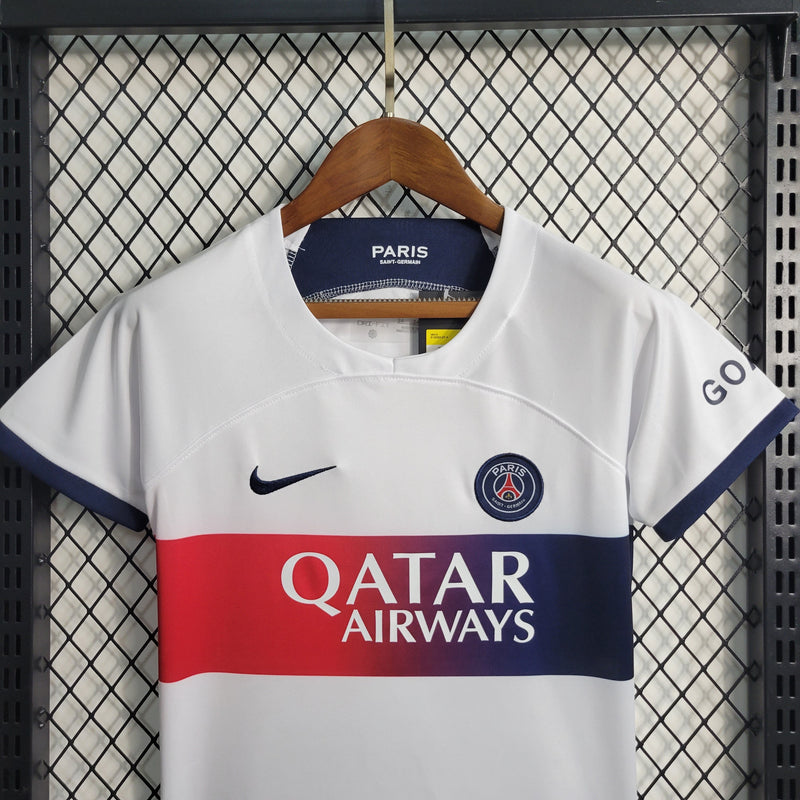 Kit Infantil PSG-23/24-Branco- NIKE