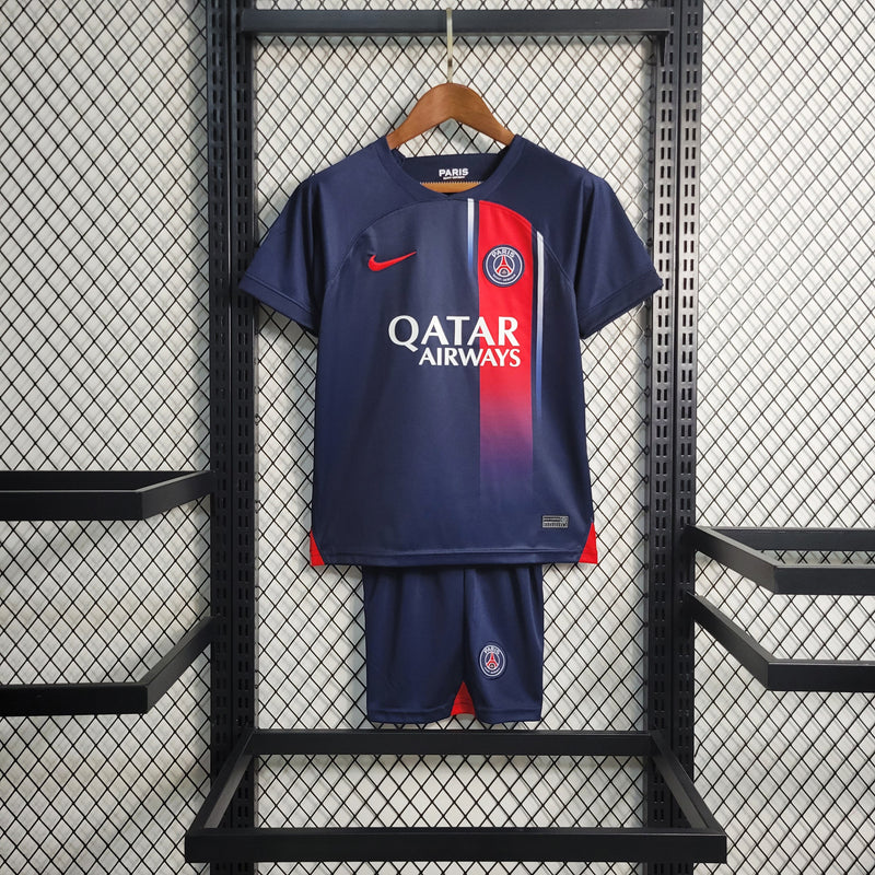 Kit Infantil PSG-23/24-Azul Vermelho - NIKE