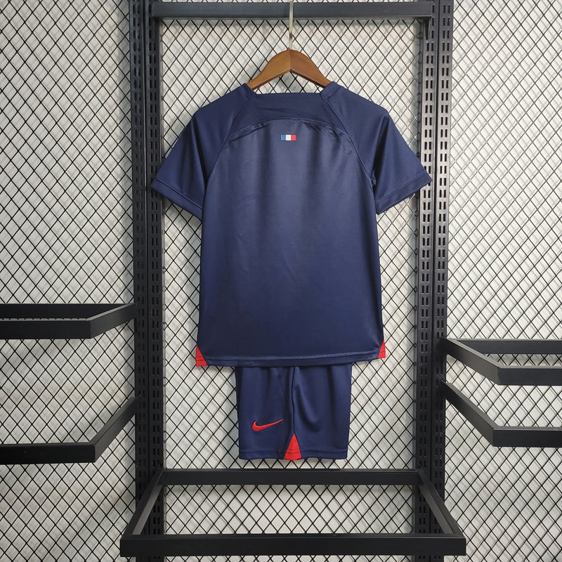 Kit Infantil PSG-23/24-Azul Vermelho - NIKE