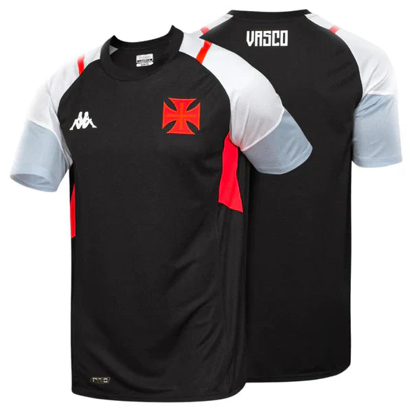 Camisa Vasco da Gama Treino 23/24 - Kappa Torcedor Masculina - Preto