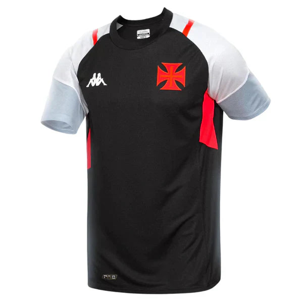 Camisa Vasco da Gama Treino 23/24 - Kappa Torcedor Masculina - Preto