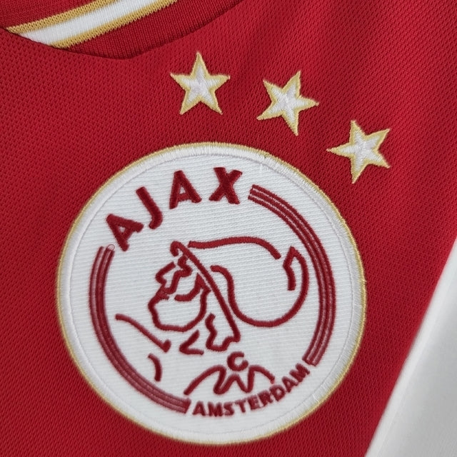 Camisa Ajax Home 22/23 Torcedor Adidas Masculina - Branca e Vermelha