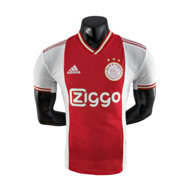 Camisa Ajax I 22/23 Masculino Jogador - Branca e Vermelha