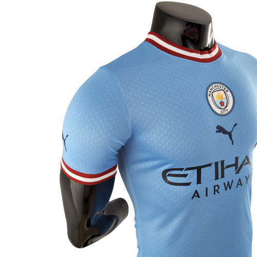 Camisa Manchester City I 22/23 Masculino Jogador - Azul