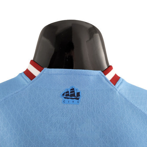 Camisa Manchester City I 22/23 Masculino Jogador - Azul