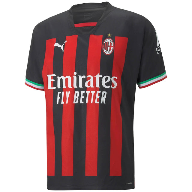 Camisa Milan I 22/23 Preta e Vermelha - Puma