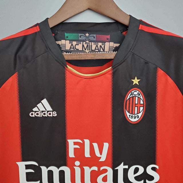 Camisa Milan Retrô 2010/2011 Vermelha e Preta - Adidas