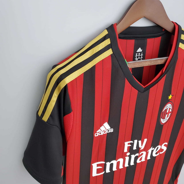 Camisa Milan Retrô 2013/2014 Vermelha e Preta - Adidas