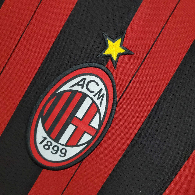 Camisa Milan Retrô 2013/2014 Vermelha e Preta - Adidas