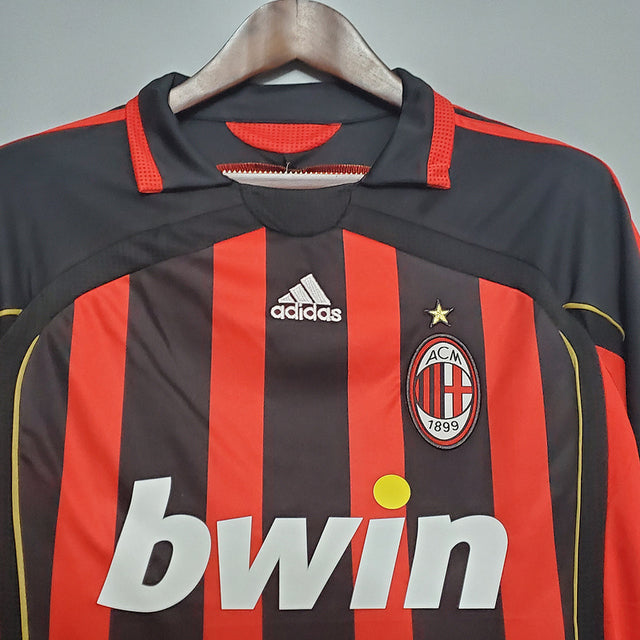 Camisa Milan Retrô 2006/2007 Vermelha e Preta - Adidas