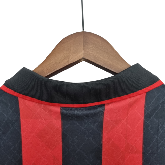 Camisa Milan Retrô 95/96 Preta e Vermelha - Lotto