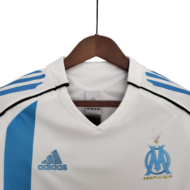 Camisa Olympique de Marseille Retrô 2005/2006 Branca - Adidas