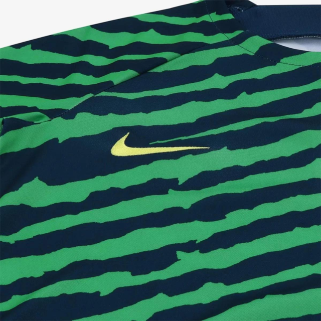 Camisa Seleção Brasileira Pré-Jogo 2022 Torcedor Nike Masculina - Azul e Verde