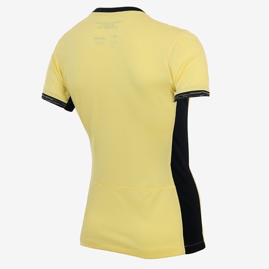 Camisa Corinthians III 23/24 Torcedor Nike Feminina - Preto e Dourado