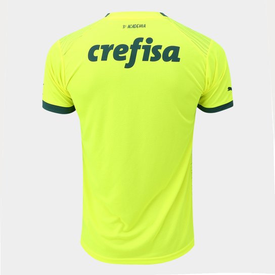 Camisa Palmeiras III 23/24 Torcedor Puma Masculina - Amarelo Fluorescente