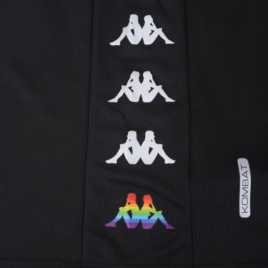 Camisa Vasco I 23/24 LGBTQIA+ Kappa Feminina - Preto+Branco