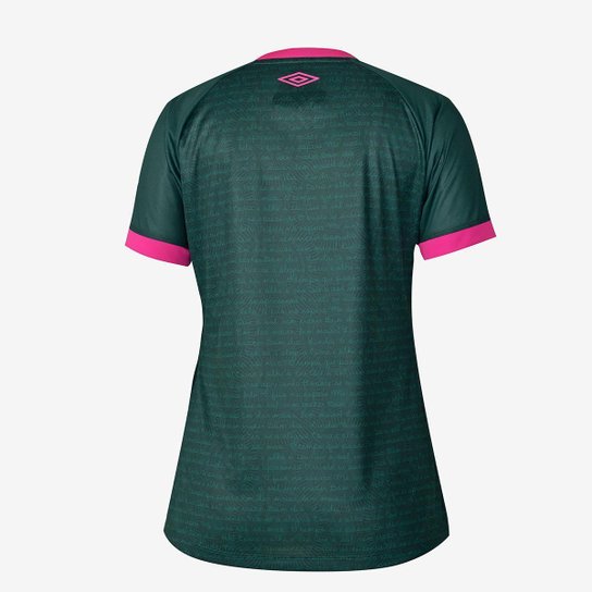 Camisa Fluminense III 23/24 Feminina - Verde e Rosa