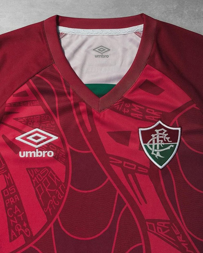 Camisa Fluminense Treino 23/24 Torcedor Umbro Masculina - Vermelha