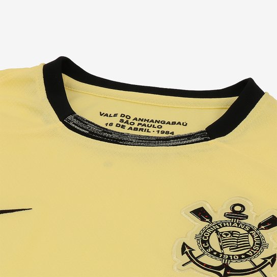 Camisa Corinthians III 23/24 Torcedor Nike Feminina - Preto e Dourado