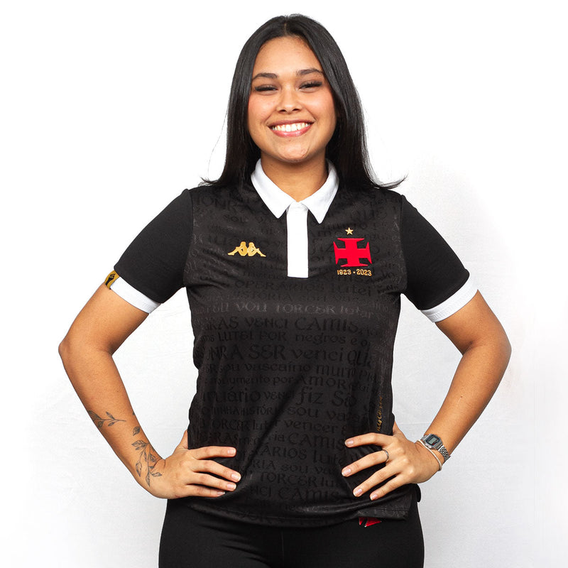 Camisa Vasco III Torcedor 23/24 Feminina - Preto