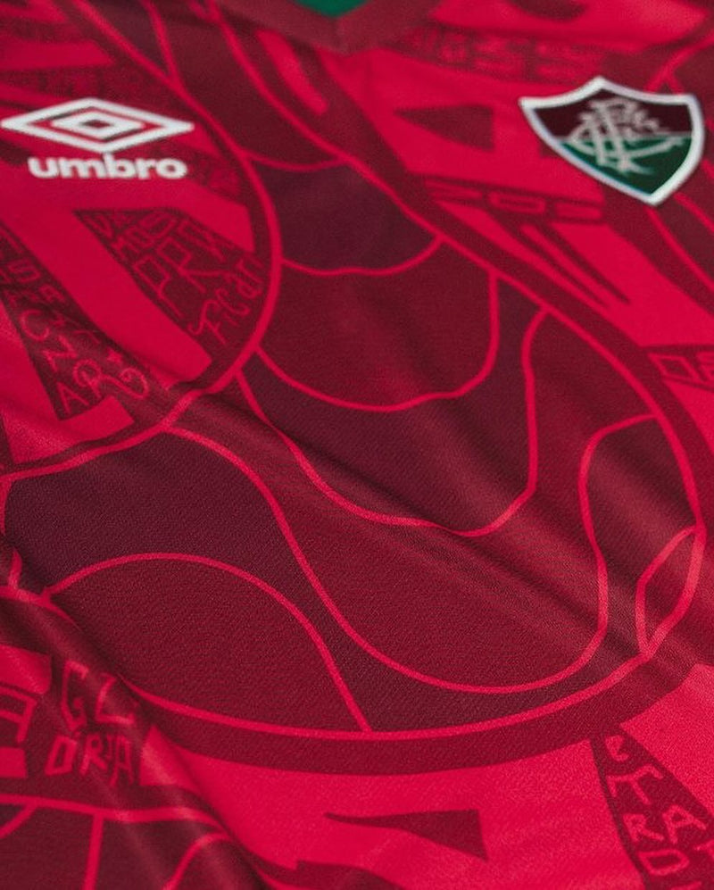 Camisa Fluminense Treino 23/24 Torcedor Umbro Masculina - Vermelha