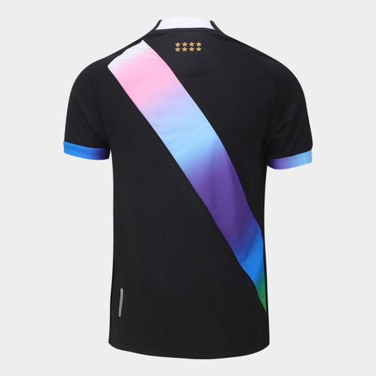 Camisa Vasco I 23/24 LGBTQIA+ Kappa Feminina - Preto+Branco