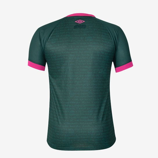 Camisa Fluminense III 23/24 Torcedor Umbro Masculina - Verde e Rosa